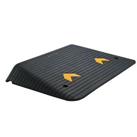 VEVOR Rubber Threshold Ramp, 4" Rise Wheelchair Ramp Doorway, Recycled Rubber Power Curb Ramp Rated 33069 Lbs Load Capacity